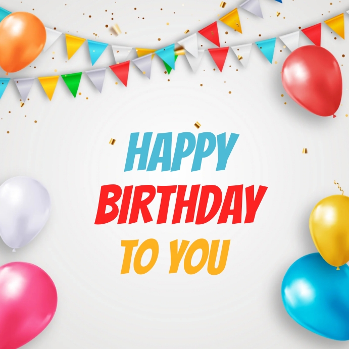 Birthday Instagram post template. PosterMyWall