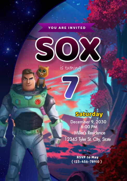 Birthday Invitation A4 Template PosterMyWall