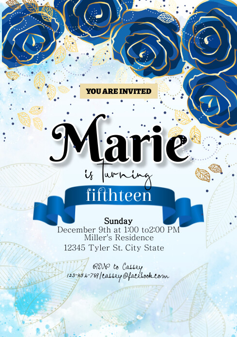 birthday invitation a4 Template | PosterMyWall