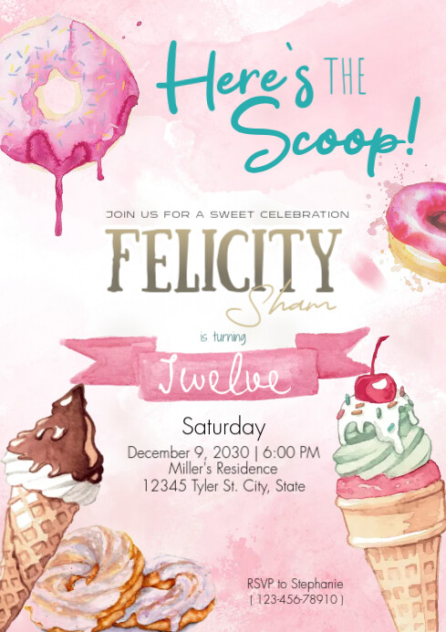 birthday invitation a4 template