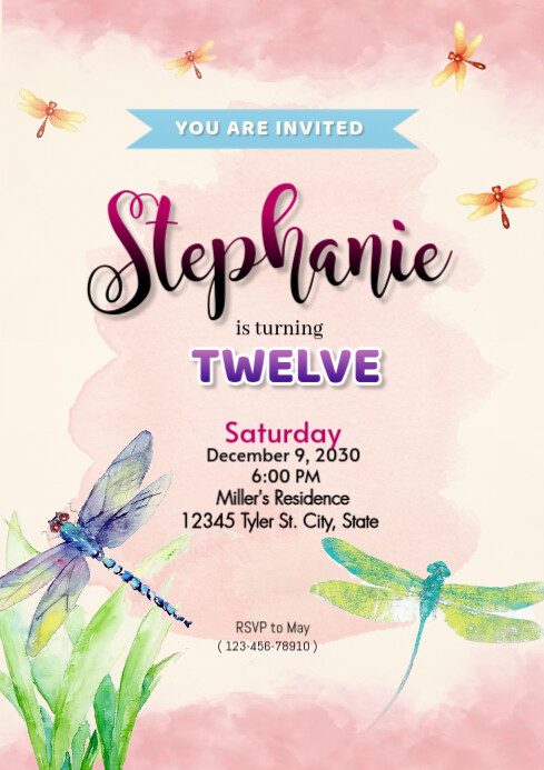birthday invitation a4 Template | PosterMyWall