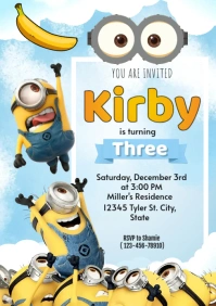 Amscan Invitaciones Cumpleaños Minions | 8 Tarjetas + Sobres | Fiesta Infantil