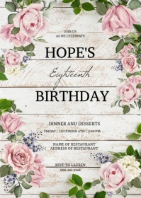 birthday invitation a6 template