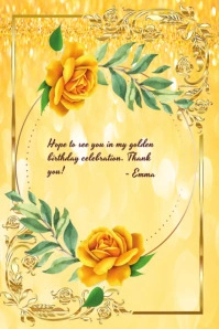 Birthday Invitation Card Template Label