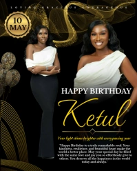 Birthday invitation Instagram Portrait template
