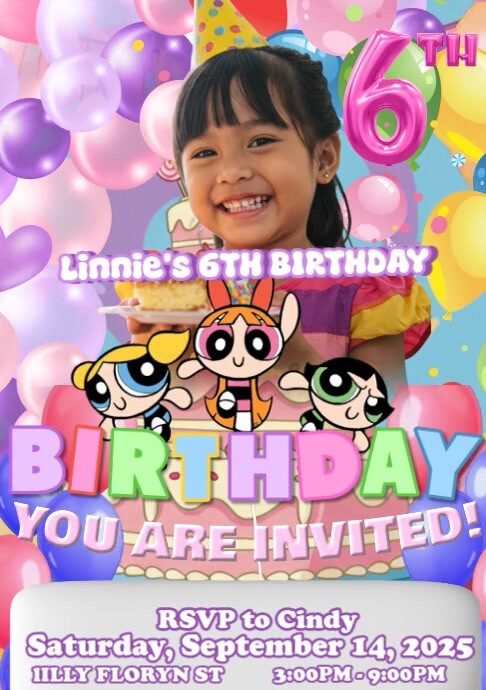 Birthday Invitation A4 template