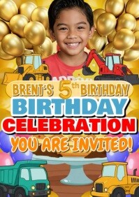 Birthday Invitation A4 template
