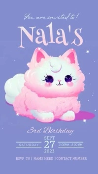 Birthday invitation Tiktok Video template