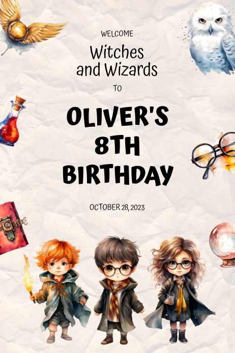 Birthday Invitation Plakat template