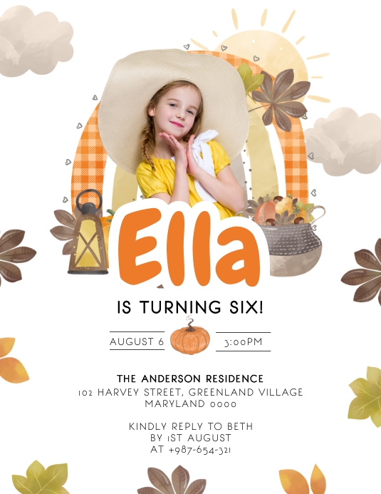 Birthday Invitation Flyer (US Letter) template