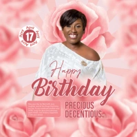 birthday invitation Instagram Post template