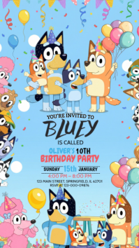 Birthday Invitation Instagram Story template