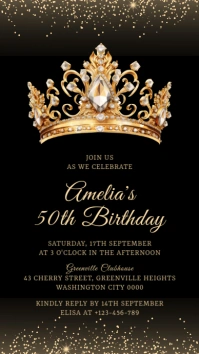 Birthday Invitation Instagram Story template