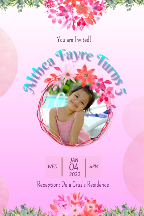 Birthday Invitation Plakkaat template