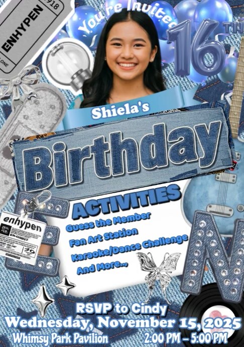 Birthday Invitation A4 template