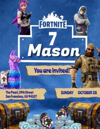 124K+ Free Templates for 'Fortnite birthday invitation template ...