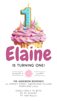 Birthday Invitation Instagram Story template