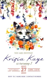 Birthday invitation วิดีโอ Tiktok template