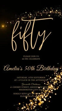 Birthday Invitation Historia de Instagram template