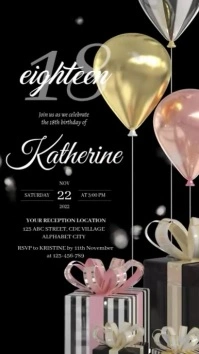Birthday Invitation Instagram-verhaal template