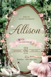 birthday invitation Cartaz template