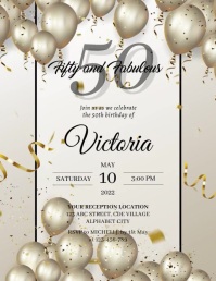 Birthday Invitation Flyer Iflaya (Incwadi ye-US) template
