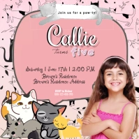 birthday invitation Instagram post template