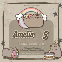 birthday invitation Instagram post template