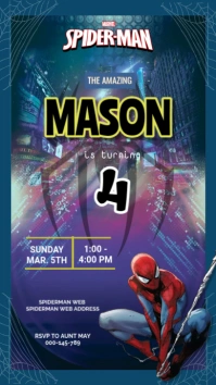 birthday invitation Instagram story template