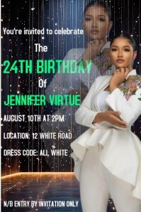 Birthday invitation party Poster template