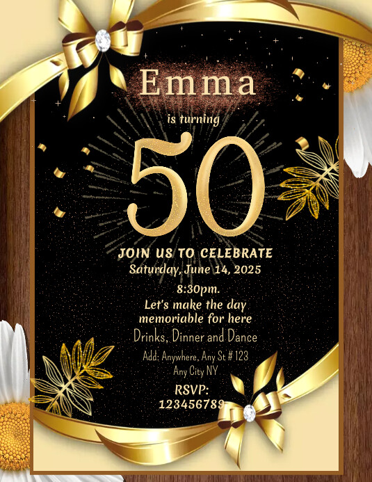 Birthday Invitation Poster, Birthday Flyer Template PosterMyWall