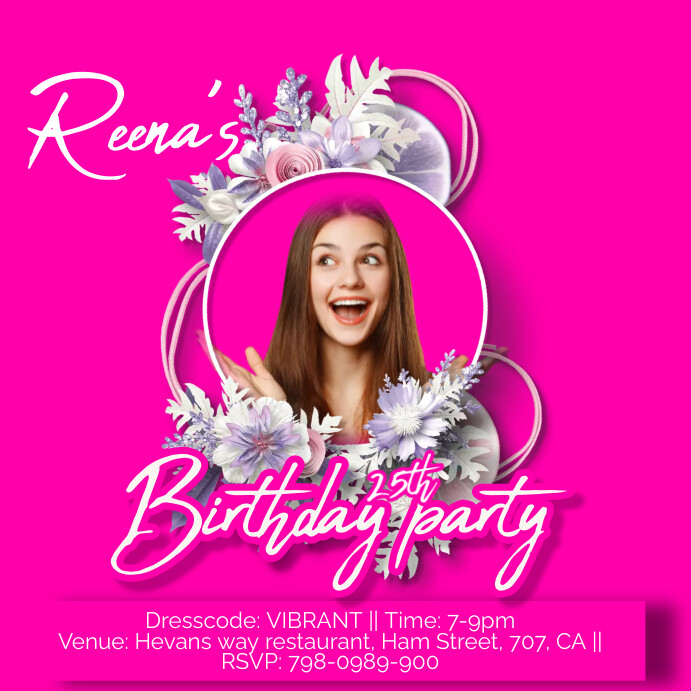 BIRTHDAY INVITATION POSTER (1) Template PosterMyWall