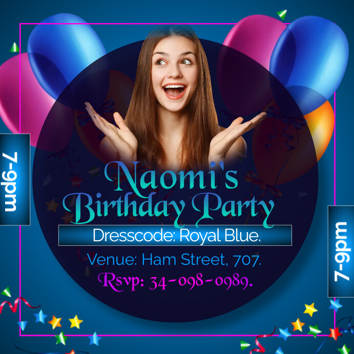 BIRTHDAY INVITATION POSTER Template PosterMyWall