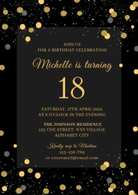 Birthday Invitation A4 template