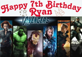 4 110 Avengers Birthday Customizable Design Templates Postermywall