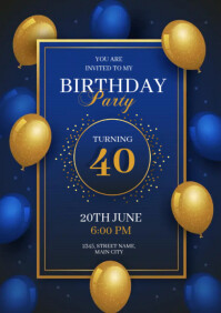 birthday invite A4 template