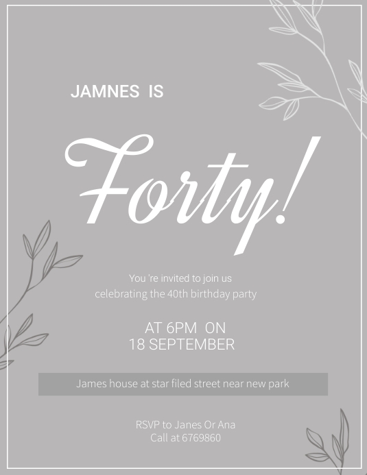 birthday invites Template PosterMyWall