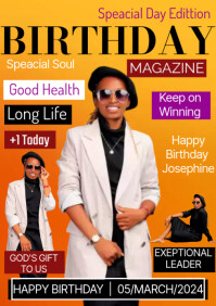 BIRTHDAY MAGAZINE COVER A2 template
