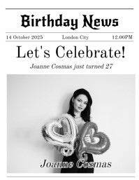 Birthday News template Flyer (US Letter)