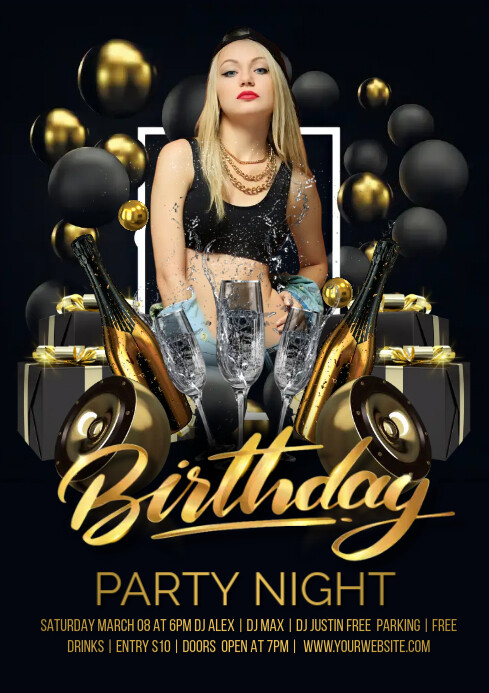 Birthday night club invitation template | PosterMyWall