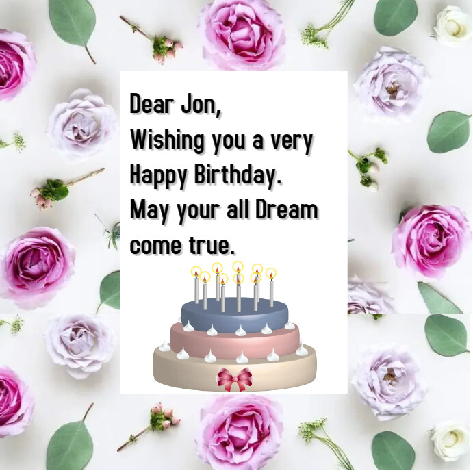 Birthday Note Template | PosterMyWall