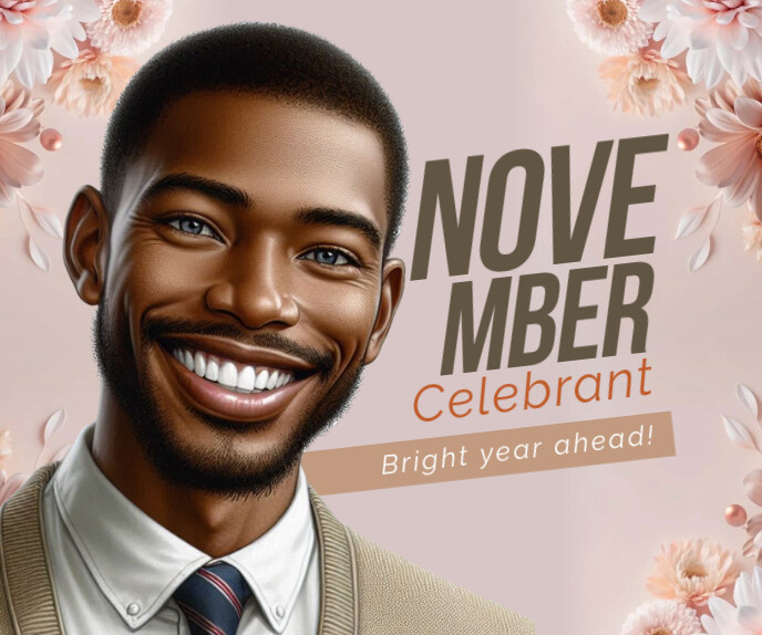 November Rectangle Birthday November Template | PosterMyWall