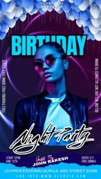 birthday party, Historia de Instagram template