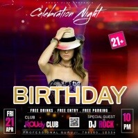 birthday party, Publicación de Instagram template