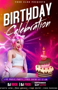 birthday party, Boulevardzeitung template