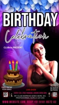birthday party, Instagram Story template