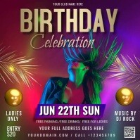 birthday party, Iphosti le-Instagram template