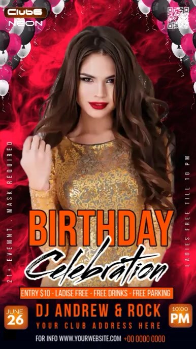 birthday party, História do Instagram template