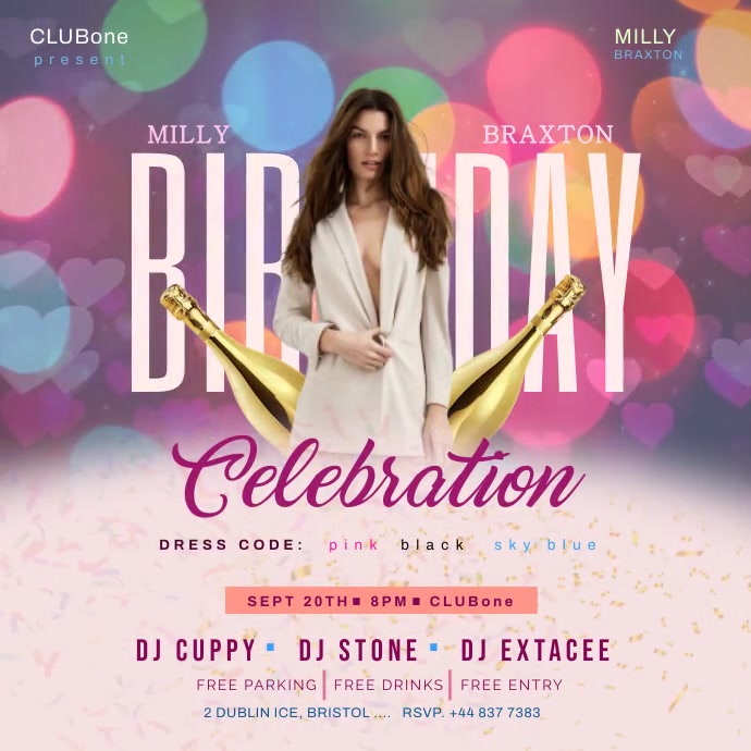 Birthday party (2) Wpis na Instagrama template