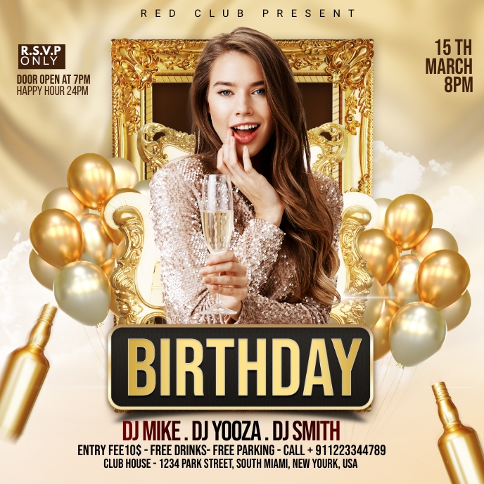 Birthday party album cover Template | PosterMyWall